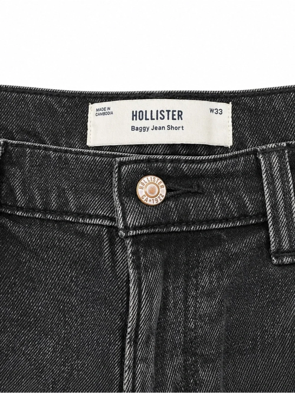 Hollister Black Baggy Jean Shorts